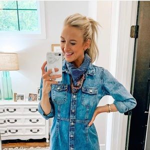 Levi’s Denim long sleeve dress.
